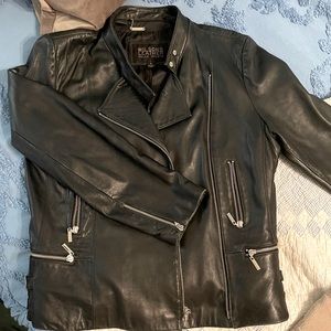 Wilson’s Black Leather Moto Jacket